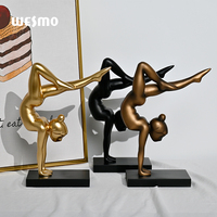 Sculpture Abstraite en Résine Nordique Créative Ornements de Table Artisanat Articles Cadeaux Minimaliste Luxe Léger Décoration Intérieure Maison