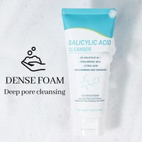 Crème Nettoyante Douce Contrôle Sébum Éclaircissante à l'Acide Salicylique et Niacinamide pour Peaux Grasses – Nettoyage des Pores et Exfoliation