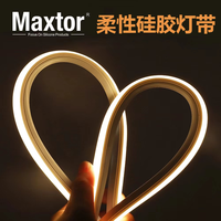 Bande lumineuse LED néon flexible personnalisée U0610 IP68 de différentes couleurs pour l'application de paysage de plafond intérieur en silicone intégré