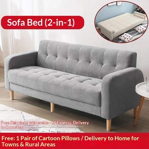 Sofá Cama Plegable Funcional <span class=keywords><strong>de</strong></span> Franela para Apartamentos Pequeños, Dormitorio, Sala <span class=keywords><strong>de</strong></span> Estar y Oficina, para Uso Individual/Doble - Product Image 2