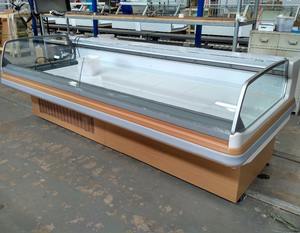 Comptoir de <span class=keywords><strong>service</strong></span> enfichable <span class=keywords><strong>Vitrine</strong></span> réfrigérée pour aliments Congélateur CE Refroidisseur d'air <span class=keywords><strong>Vitrine</strong></span> de poisson sans glace Cintre pour aliments et prix froid 80mm - Product Image 3