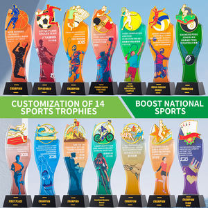 DEMO Custom K9 campione di biliardo trofeo premi 3D stampa oro piccola targa di cristallo Snooker premio per il gioco di biliardo - Product Image 6