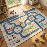 Tapis de sol antidérapant et résistant à l'usure pour bureau d'enfant, haute qualité, à poils ras, pour chambre d'enfant et salle de jeux