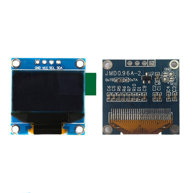 0.96 Inch OLED Display 128x64 12864 LCD Screen Module Small Screen Serial Port I2C IIC Interface SSD1306 Chip
