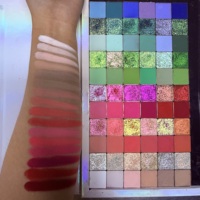 Maquillage des yeux pressé personnalisé mat miroitant diamant DuoChrome étincelle fard à paupières Palette en carton
