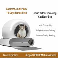 Bac à litière automatique intelligent pour chat, nettoyage automatique, capteur de mouvement électrique, anti-éclaboussures, toilette pour chat facile à nettoyer