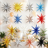 Ballons en aluminium monobloc de 22 et 27 pouces, forme étoile et goutte d'eau, pour décoration d'arche de fête d'anniversaire, réutilisables