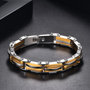 Fashion Hip Hop Stainless Steel Bracelet Vintage Wrist Chain Jewelry For <b>Men</b> Wholesale - Product Image 3