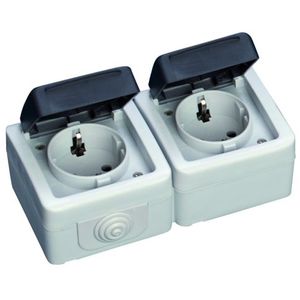 Estanca doble, diseño resistente, fácil instalación, ideal para sistemas eléctricos, protección contra la humedad y el desgaste. - Product Image 1