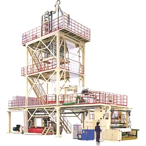 Producción de extrusión de película soplada de plástico máquina de película soplada mini máquina de película soplada