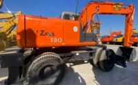 Excavatrice sur pneus Hitachi ZX130W avec peinture d'origine, moteur Isuzu, 13 tonnes, 87,2 kW, haute performance, en stock