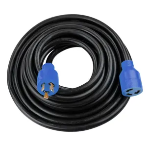 H10344 Cable de Alimentación para Generador Nema, Cable de 30 Amperios, 125V, 3 Cables, Calibre 10, 3 Clavijas