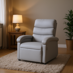 Fauteuil inclinable de massage gris clair - Product Image 2