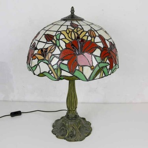 LongHuiJing Handmade European for Style Stained Glass LED AC Multicoloured 2700K Warm White Dome Flexible Zinc Alloy <b>Stand</b> - Product Image 4
