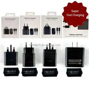 25W 45W PD Loại C nhanh chóng sạc Power Adapter siêu nhanh sạc cho Samsung S24 S23 siêu S20 note20 A71 A70 A80