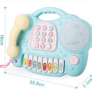 Children's Keyboard Baby Phone Small Piano Music <b>Educational</b> <b>Toys</b> ABS Material Made in China Model E-1140 OEM - Product Image 6
