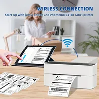 Phomemo 241Bt Étiquette D'expédition Portable Imprimante D'étiquettes Thermiques Étiquette Thermique Sans Encre Imprimante StickerMachine