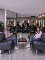 Canapé de salon moderne pour salon de coiffure, banc d'attente pour barbier, chaise longue