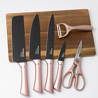 Couteau de Chef Damas Personnalisé en Gros, Acier Inoxydable, Revêtement Antiadhésif, Ensemble de Couteaux de Cuisine Écologiques en Plastique pour la Maison