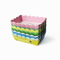 Boîte à crème glacée avec plateau en papier pour crème glacée, de qualité alimentaire personnalisée, emballage sans colle, 10 pièces