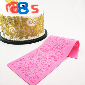 YS fai da te tappetino in pizzo per torte fondente stampi per dolci floreali con fiori e fiori che decorano cioccolato in Silicone strumenti per fare torte - Product Image 2