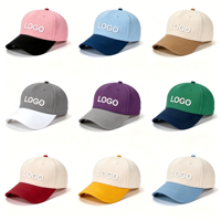 Groothandel op maat gemaakte baseballcap mode 6 stuks 2-kleurige katoenen baseballcap aangepaste 3D logo borduring voor mannen en vrouwen