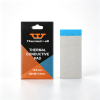 Coussin thermique à haute conductivité thermique 14,8W, 100x50mm, 0,3~8,0mm, coussin thermique ultra-fin souple pour CPU, GPU, LED, ordinateur portable