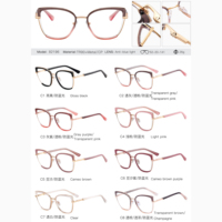 MS 82196 2024 Nuevas Gafas Ópticas Anti-Luz Azul con Marco de Metal y TR90 Estilo Ojo de Gato para Mujer, Diseño de Moda Colorido, Logotipo Personalizado