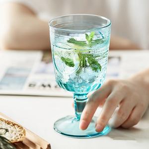 Vaso <span class=keywords><strong>de</strong></span> Agua <span class=keywords><strong>de</strong></span> Estilo Europeo con Base Alta, Vaso <span class=keywords><strong>de</strong></span> Boca Ancha para Jugo <span class=keywords><strong>de</strong></span> Frutas y Bebidas Frías, Vaso <span class=keywords><strong>de</strong></span> Vidrio Vintage con Relieve - Product Image 4