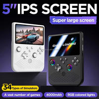 Konsol Game Genggam Retro H5 Sistem Linux Layar IPS 5.0-inci Baterai 4000mAh Komunikasi Wi-Fi HD 64G Konsol Game Saku Portabel