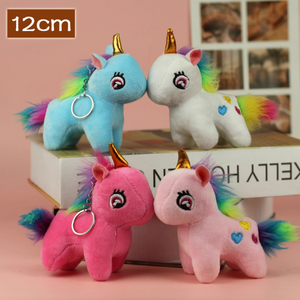 Vente en gros de mini jouets en peluche doux licorne personnalisés <span class=keywords><strong>porte</strong></span>-<span class=keywords><strong>clés</strong></span> en peluche douce avec remplissage en coton PP pour les mariages - Product Image 6