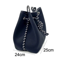 Sac de plage en néoprène perforé, imperméable, grande capacité, sac à bandoulière avec pochette assortie