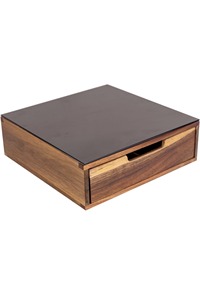 Bamboo K Cup Holder Coffee Pod Drawer Organizer <b>Tea</b> Storage Organizer Bamboo <b>Tea</b> Cake Storage Box with Drawer - Product Image 4