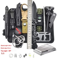 Kit de Supervivencia de 28 Piezas para Exteriores, Juego de Herramientas Multifuncional, Autodefensa, Primeros Auxilios, Equipo de Camping