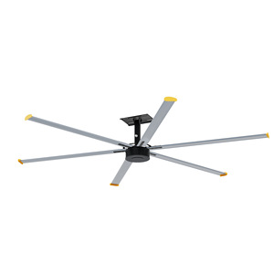 Ventilateur de plafond industriel 7,3 mètres à aimant permanent, entraînement direct, grande taille, construction métallique, moteur AC 1000W, 3 vitesses - Product Image 1
