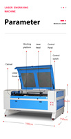 Machine de découpe laser CNC 1390 à prix d'usine, 80W, 100W, 150W, pour tissu, acrylique et bois