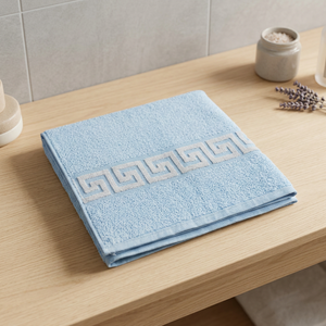 Serviette de Bain Premium 100% Coton Motif Grec, Douce, Absorbante et Séchage Rapide pour Hôtel, Maison et Spa - Product Image 3