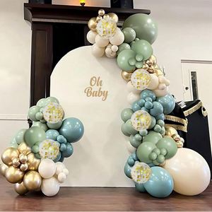 Vintage grüne Hochzeit Ballon Girlande Bogen Kits Hochzeit Ballon Bogen Hintergrund für Party Dekorationen Latex Ballon Girlande Set - Product Image 2