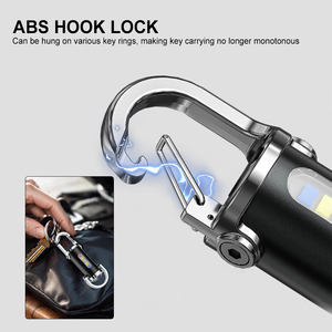 Nhỏ gọn 300 lumen Keychain đèn pin có thể sạc lại EDC <span class=keywords><strong>Pocket</strong></span> <span class=keywords><strong>Torch</strong></span> 14500 pin Keyring Quà tặng khuyến mãi đèn pin - Product Image 6