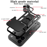 Coques de téléphone hybrides robot GSCASE à prix abordable pour iPhone 17 Pro 16 15 14 13 12 11 Pro Max avec protection de caméra à fenêtre coulissante