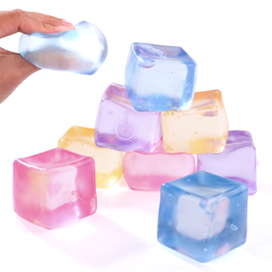 Juguete Antiestrés de Maltozina Transparente en Forma de Cubo de Hielo, de Rebote Lento, Venta al Por Mayor - Product Image 3