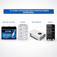 Batterie de stockage d'énergie domestique rechargeable, modulaire 5kWh 20kWh LiFePO4 51.2V 200Ah 400Ah murale hors réseau pour villa