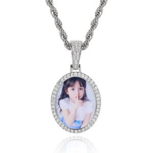 จี้กรอบรูปวงกลมแบบ Iced Out เงินแท้ 925 GRA VVS มอยส์ซาไนต์ จี้ห้อยคอแบบกำหนดเองได้  เครื่องประดับฮิปฮอป  ผู้ผลิตขายส่ง - Product Image 1