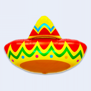 Globo de aluminio con diseño de sombrero mexicano para fiestas, 44.5X68 cm, decoración para graduaciones y fiestas infantiles - Product Image 3