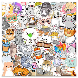 HOYO 300 autocollants pour animaux <span class=keywords><strong>de</strong></span> compagnie, autocollants en vinyle imperméables pour <span class=keywords><strong>chat</strong></span>, chaton, tom, tomme, reine, pour skateboard, valises, guitare - Product Image 5