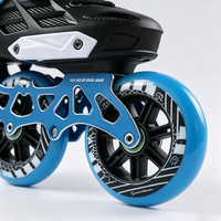 Patins à roulettes en ligne à coque rigide PP pour adultes, roues convertibles de trois à quatre roues, roulements ABEC, patins de course rapides