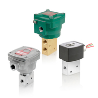 Válvula Solenoide Universal de Acción Directa de 3/2 Vías, Serie ASCO 327, Modelo 8327, Rosca NPT de 1/4 Pulgada, Cuerpo de Latón, 24V CC, Funcionamiento Estable