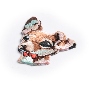 Irregular Factory Wholesale Customized Logo Cute <b>Dog</b> Embroidery Fabric - Product Image 1