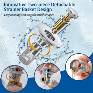 Filtro per Lavello da <span class=keywords><strong>Cucina</strong></span> a 2 Pezzi, Cestello Filtrante Rimovibile in Acciaio Inox, Ecologico e Leggero - Product Image 5