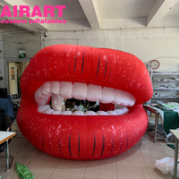 Bouche gonflable décorative pour la Saint-Valentin, lèvres rouges gonflables pour événements festifs